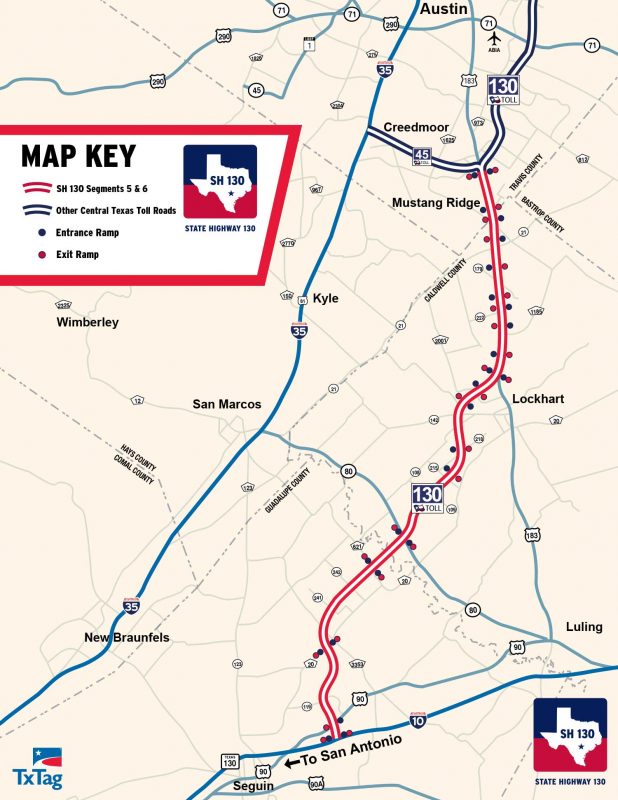 State Highway 130 Maps - SH 130 The fastest way between Austin & San ...